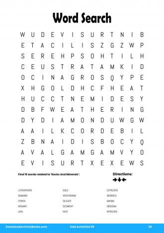 Word Search #20 in Kids Activities 115