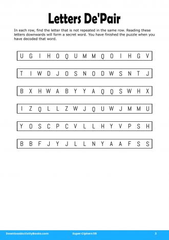 Letters De'Pair #3 in Super Ciphers 115