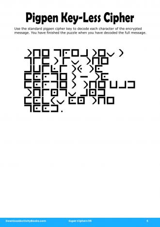 Pigpen Cipher #5 in Super Ciphers 115