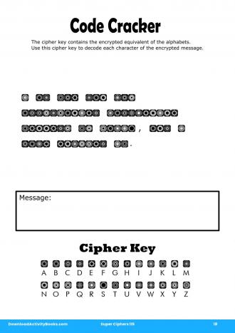 Code Cracker #18 in Super Ciphers 115