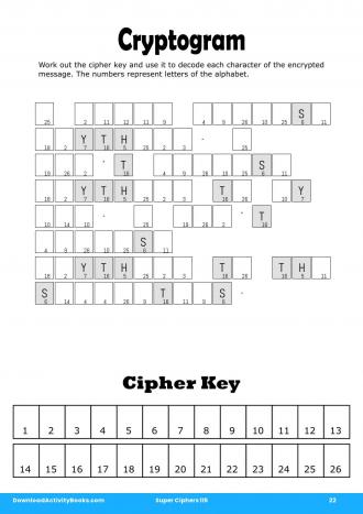 Cryptogram #22 in Super Ciphers 115