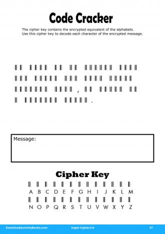 Code Cracker in Super Ciphers 14