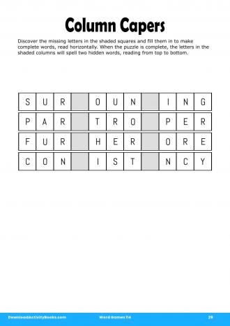 Column Capers in Word Games 114