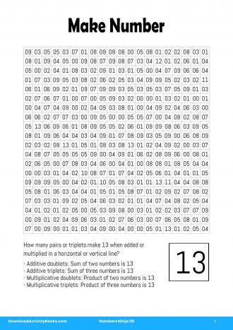 Make Number in Numbers Ninja 115