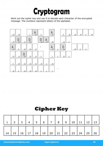Cryptogram in Super Ciphers 14