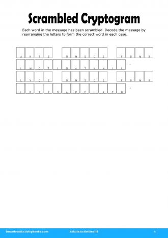 Scrambled Cryptogram #4 in Adults Activities 116