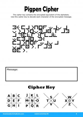 Pigpen Cipher in Adults Activities 116