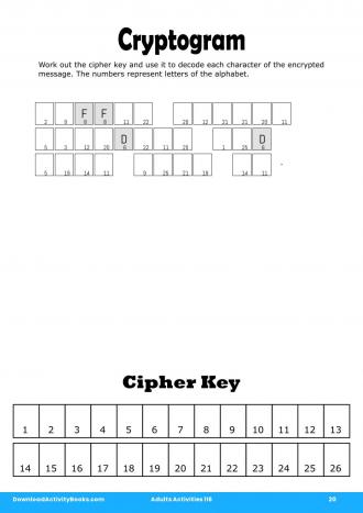 Cryptogram in Adults Activities 116