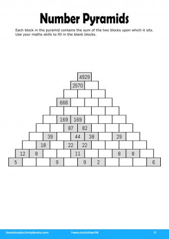 Number Pyramids #17 in Teens Activities 116