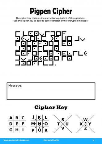 Pigpen Cipher #14 in Kids Activities 116