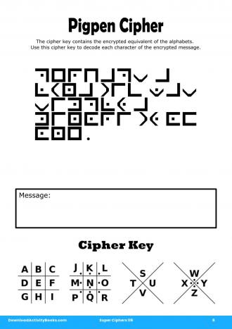 Pigpen Cipher #6 in Super Ciphers 116