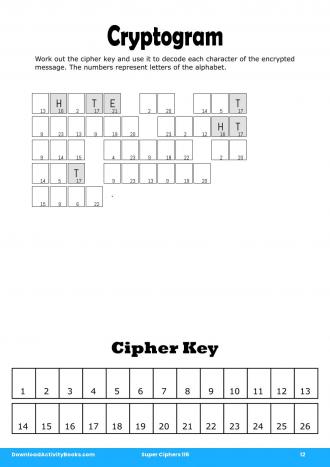 Cryptogram #12 in Super Ciphers 116