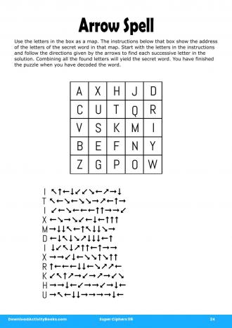 Arrow Spell #24 in Super Ciphers 116