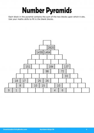 Number Pyramids #4 in Numbers Ninja 116