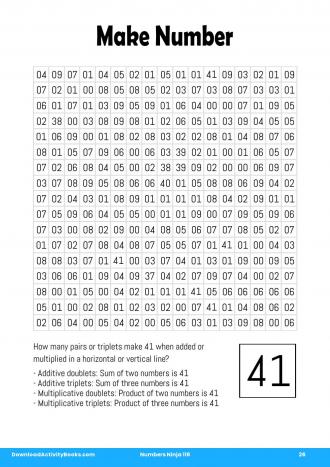 Make Number #26 in Numbers Ninja 116