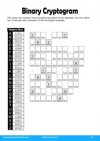 Binary Cryptogram in Adults Activities 117