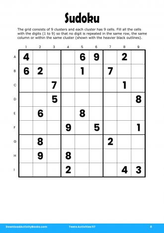 Sudoku #8 in Teens Activities 117