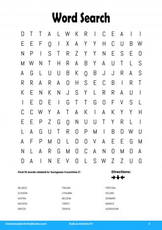 Word Search in Kids Activities 117