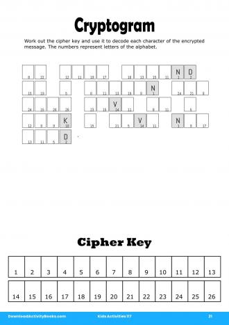 Cryptogram #21 in Kids Activities 117
