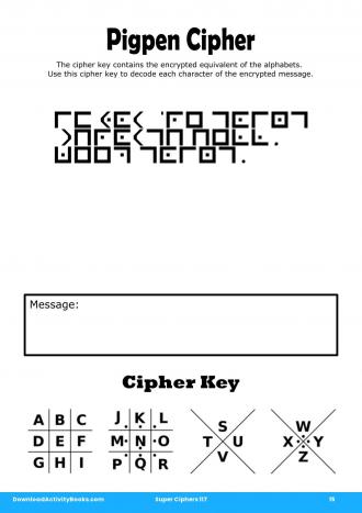 Pigpen Cipher #15 in Super Ciphers 117