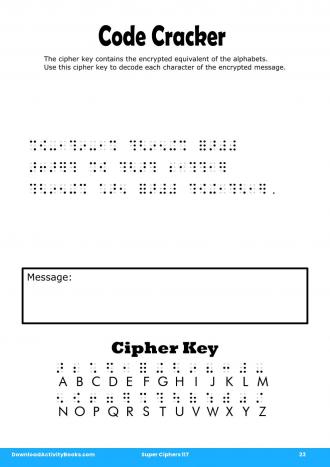 Code Cracker #23 in Super Ciphers 117