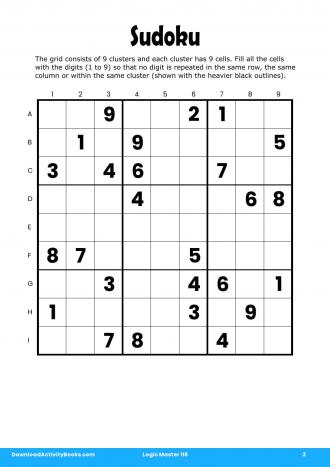 Sudoku #3 in Logic Master 116