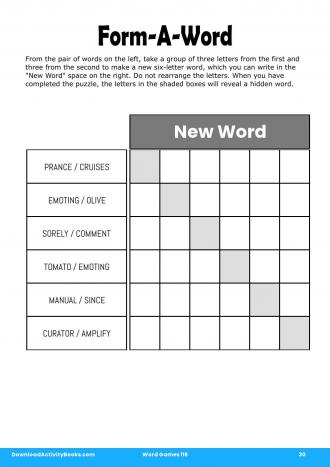 Form-A-Word #30 in Word Games 116