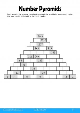Number Pyramids #24 in Numbers Ninja 117