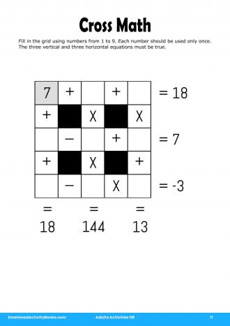 Cross Math #11 in Adults Activities 118