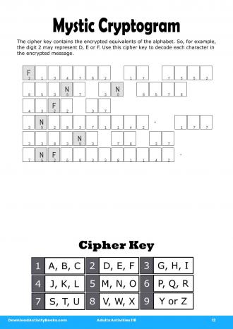 Mystic Cryptogram #12 in Adults Activities 118