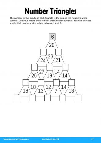 Number Triangles #27 in Adults Activities 118