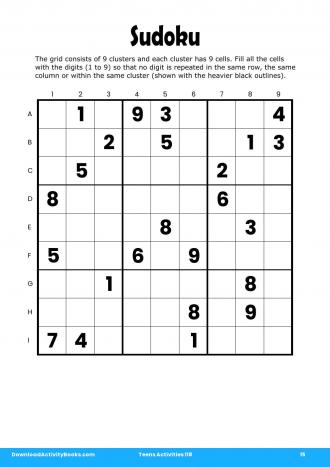Sudoku #15 in Teens Activities 118