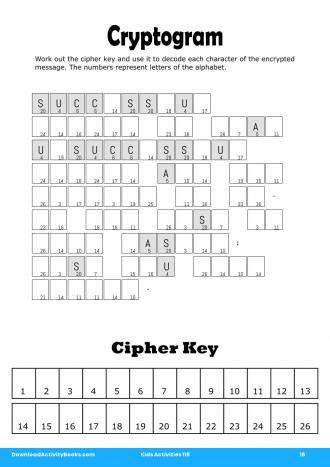 Cryptogram #16 in Kids Activities 118