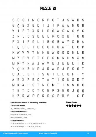 Word Search Power #21 in Word Search Power 28