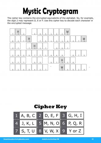 Mystic Cryptogram #13 in Adults Activities 119