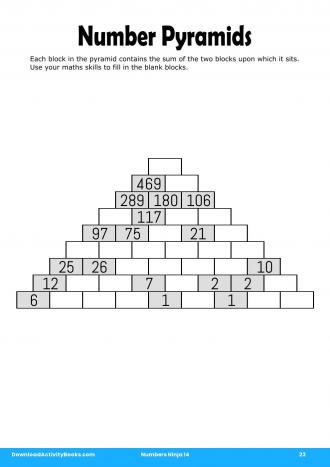 Number Pyramids in Numbers Ninja 14