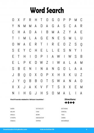 Word Search #4 in Kids Activities 119