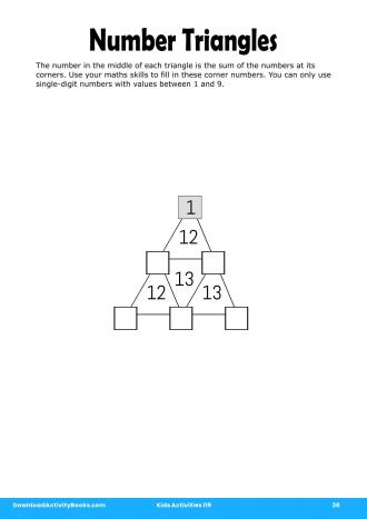 Number Triangles #26 in Kids Activities 119