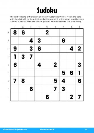 Sudoku #30 in Kids Activities 119