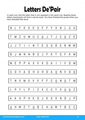 Letters De'Pair #10 in Super Ciphers 119