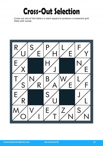 Cross-Out Selection #22 in Word Games 118