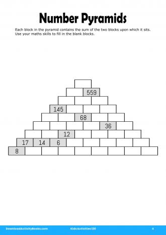 Number Pyramids #4 in Kids Activities 120