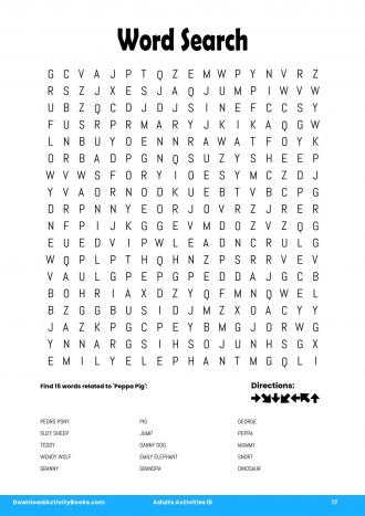 Word Search #17 in Adults Activities 15