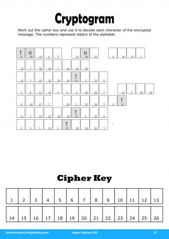 Cryptogram #12 in Super Ciphers 120