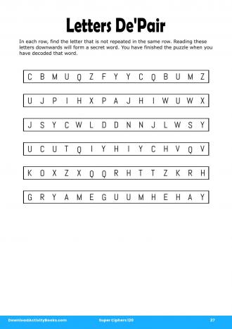 Letters De'Pair #27 in Super Ciphers 120