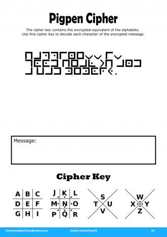Pigpen Cipher #24 in Adults Activities 15