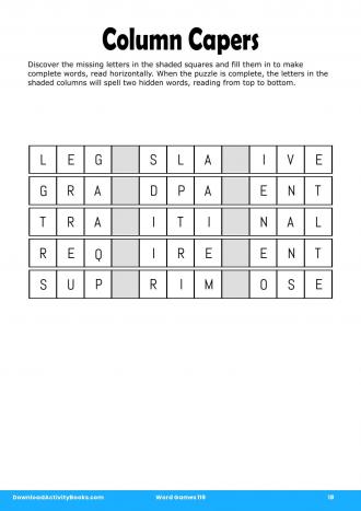 Column Capers in Word Games 119