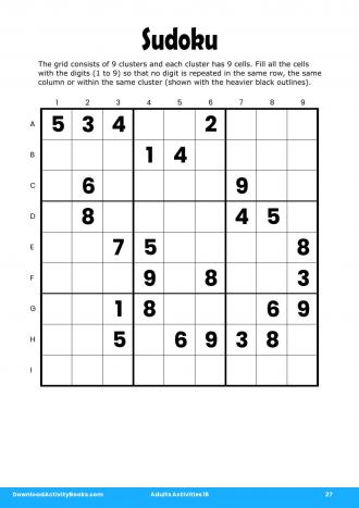 Sudoku #27 in Adults Activities 15