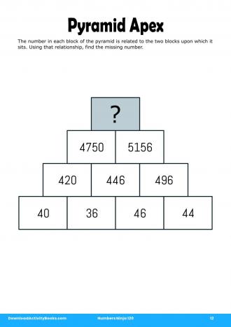 Pyramid Apex in Numbers Ninja 120
