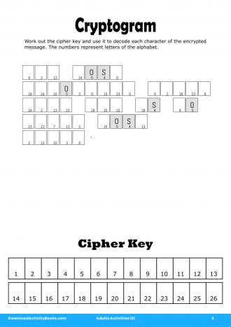 Cryptogram #4 in Adults Activities 121